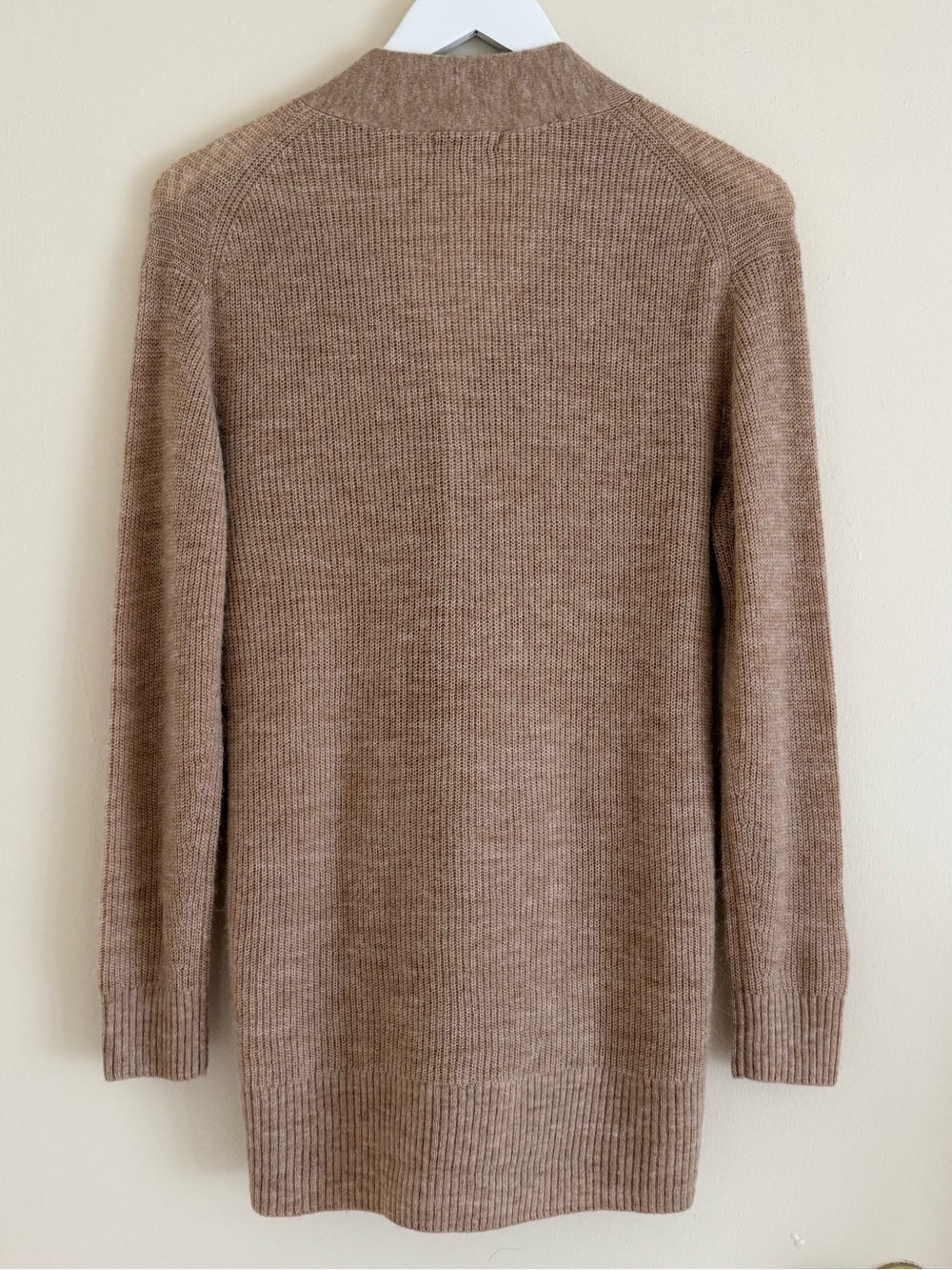 Quince Baby Alpaca/Wool Oversized Cardigan, Camel, Size S - Picture 2 of 10
